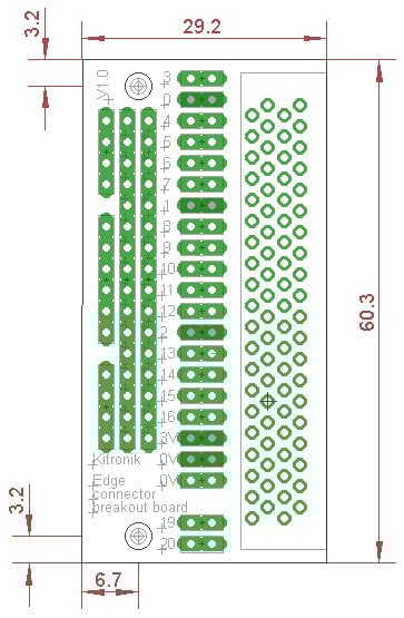 additional edge connector breakout board dimensions