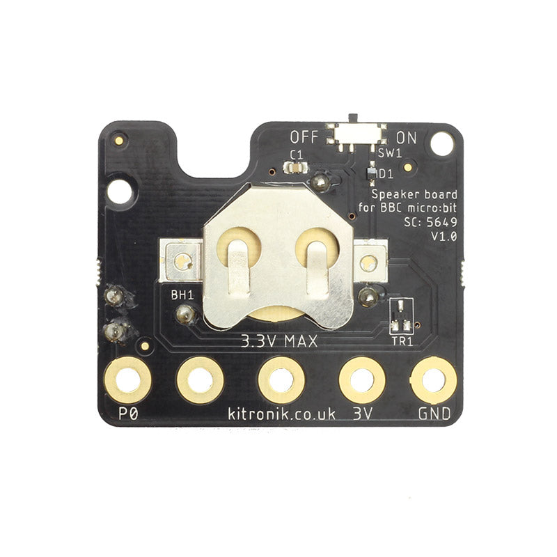 additional mi sound speaker microbit cr2032 back