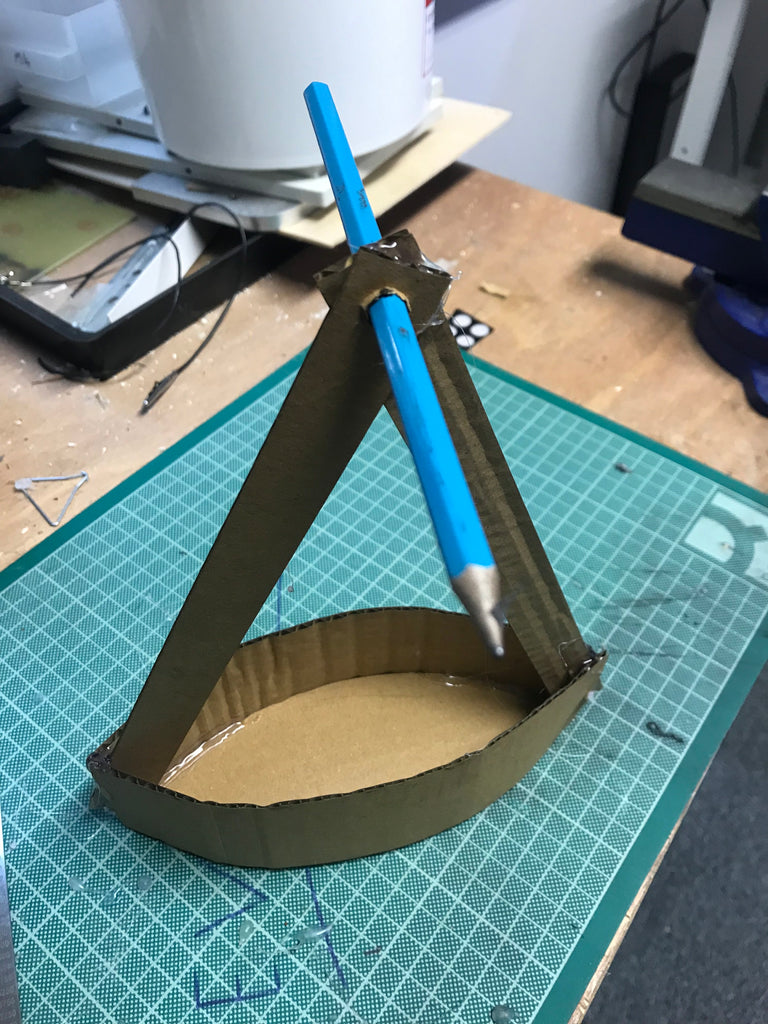 Ship with its A frame