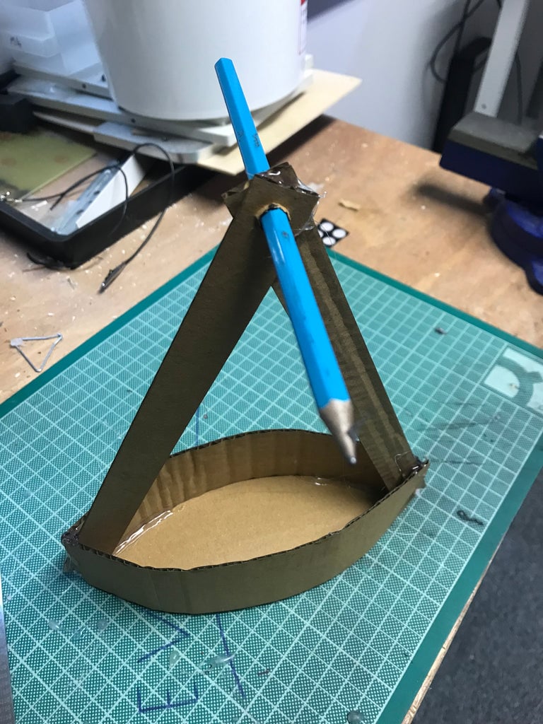 Ship with its A frame