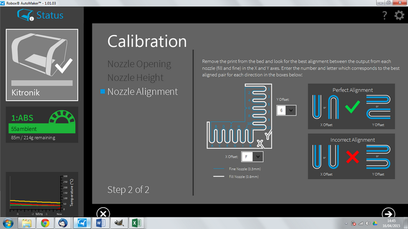 Calibration – Nozzle Alignment – Robox 3D Printer (RBX01) – Kitronik University