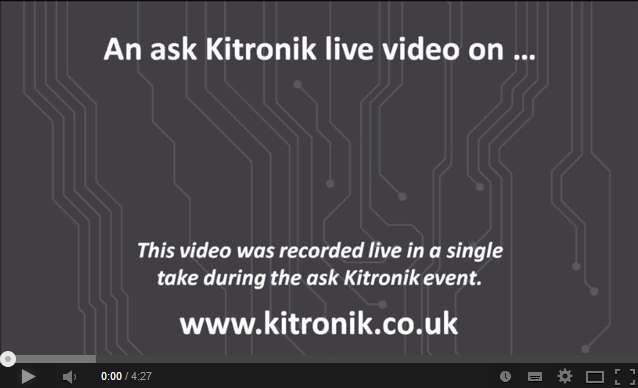 Ask Kitronik Live – Saturday 17th November