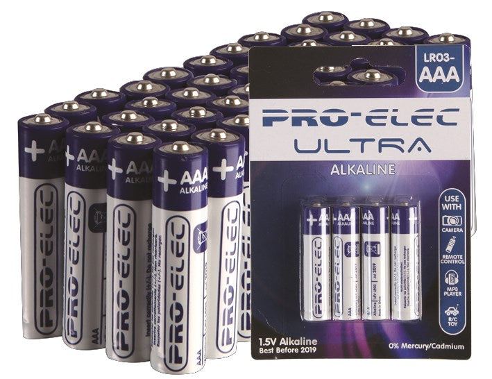 Pro-Elec Alkaline AAA Battery - Pack of 4