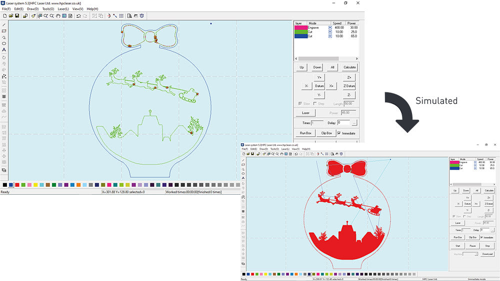 Laser Cut Edge Lit Signs For Christmas 2020 bauble design