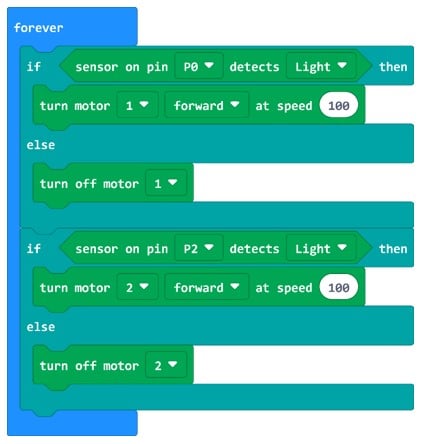 Clip Detector Simple Robotics - Line Following Code Second Motor Control If