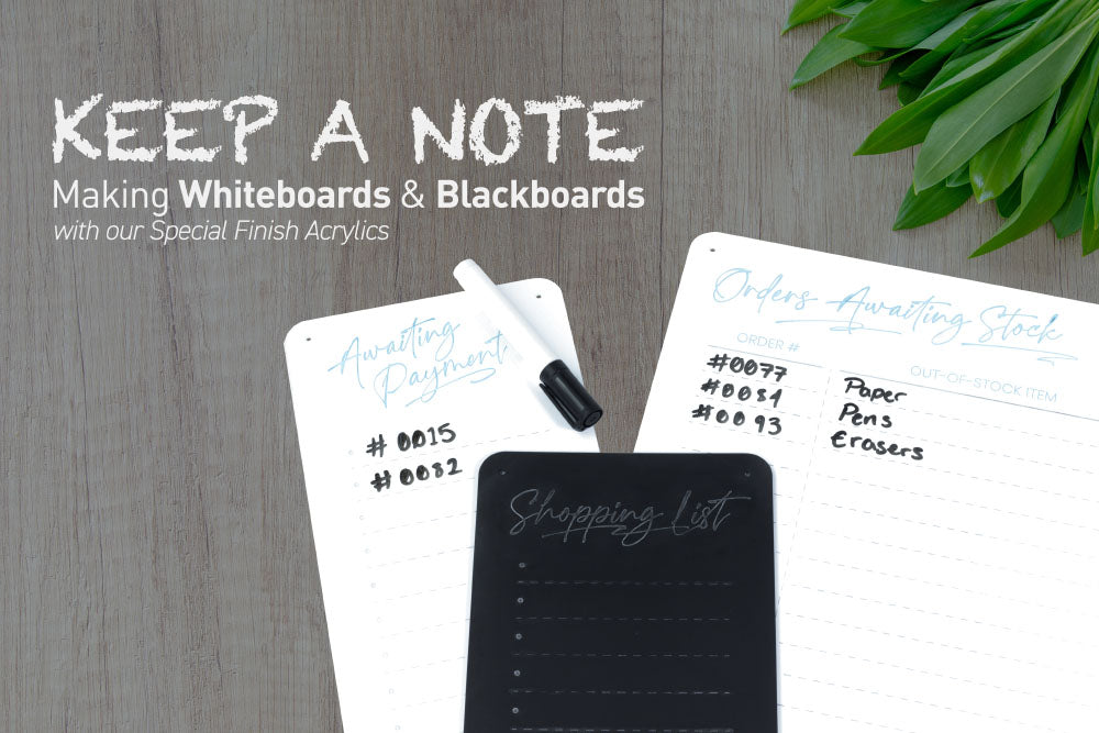 Make Custom Whiteboard and Blackboard With Special Finish Acrylic Sheets