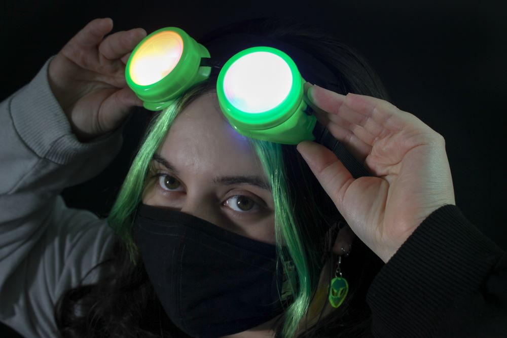 How To Make Round USB RGB LED Lamp Cyber Punk Goggles