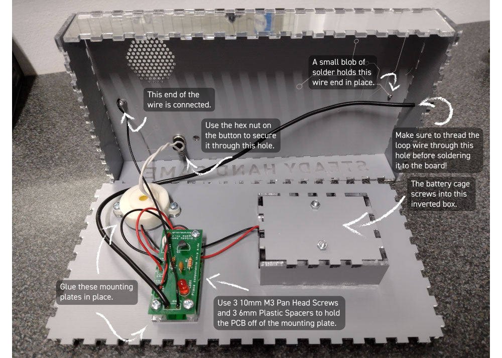 custom laser-cut enclosure steady hand game cheap acrylic sheets assembly