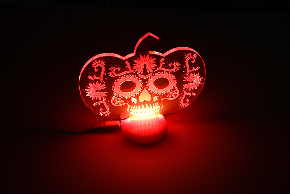 the finished halloween 2020 edge lit pumpkin sign