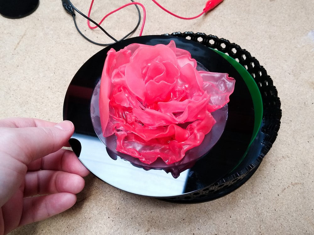 Lasercut & Thermoformed Polypropylene Rose Lamp 7