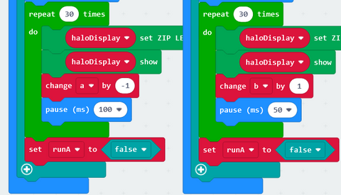 micro:bit HaloHD Multitasking - Delays and flag reset