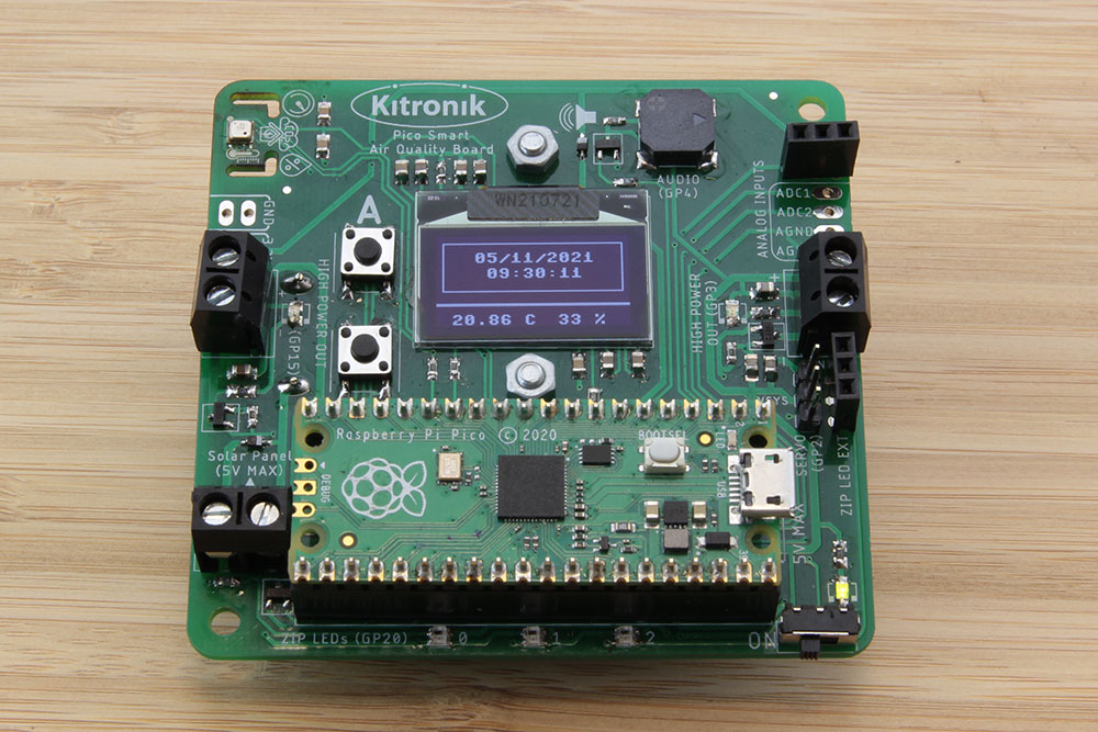 Online Tutorial – Pico Smart Air Quality Board – OLED and RTC