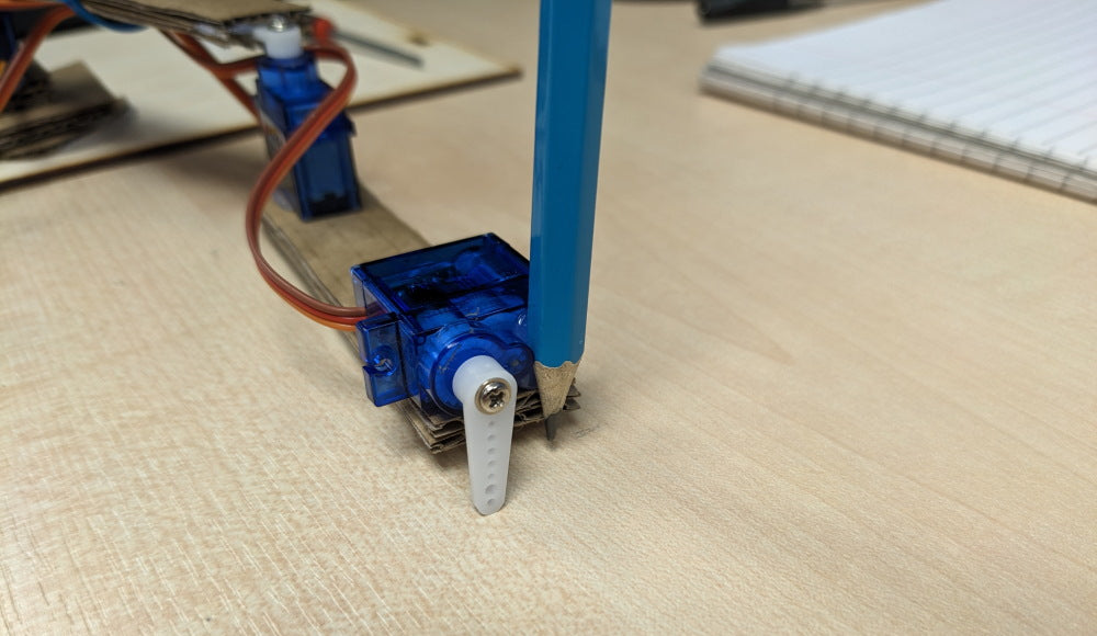 Making a Cardboard Pico Drawing Robot Arm pen