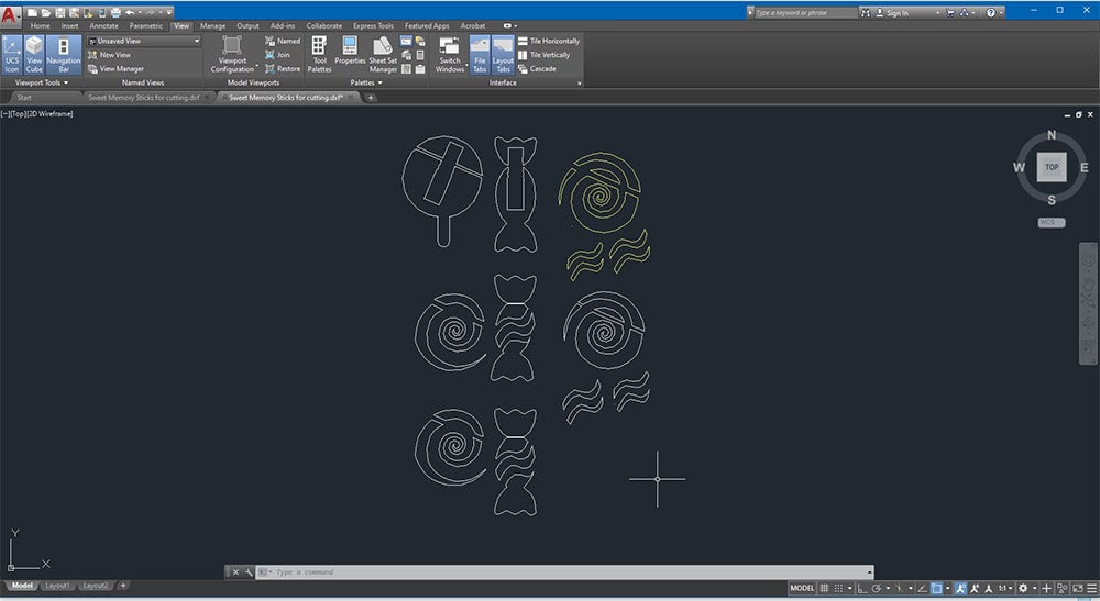 Laser Cut Perspex® Sweet Pastels Memory Stick Cases autocad