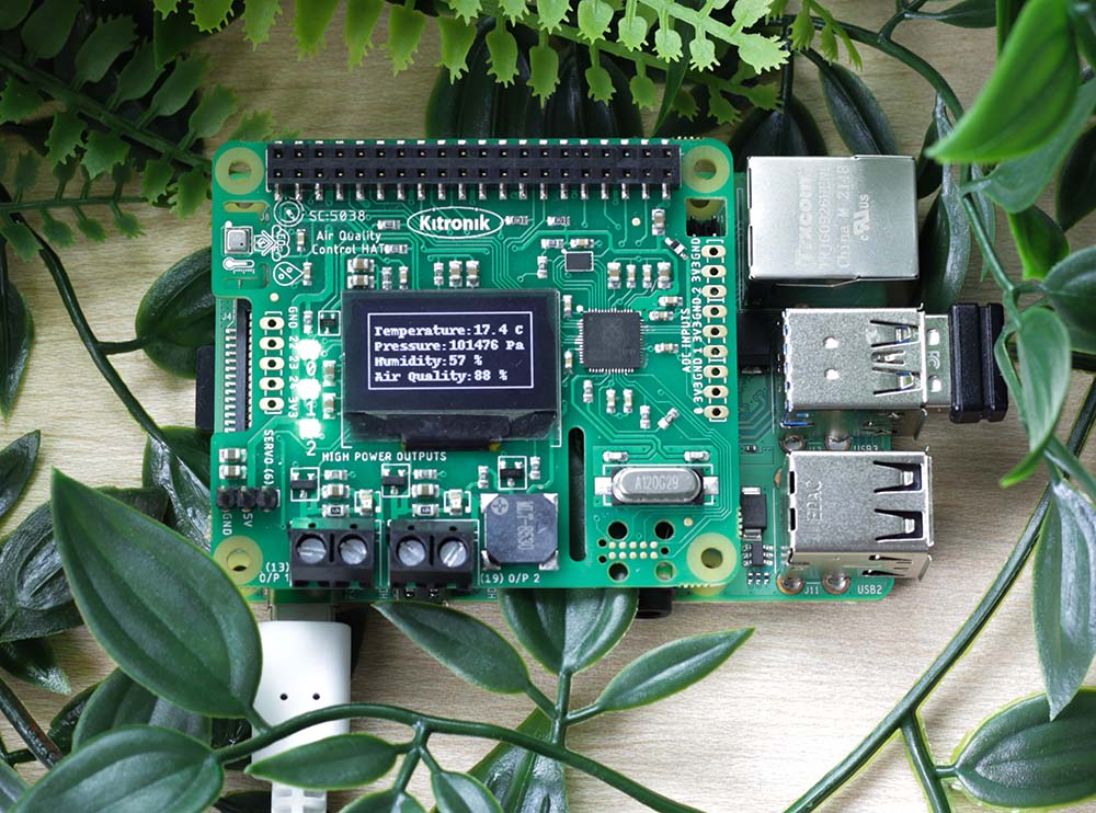 Kitronik Air Quality Control HAT for Raspberry Pi – Quick Start Guide