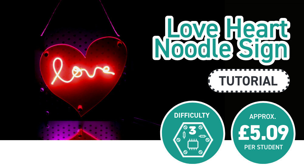 Custom Pseudo-Neon Sign Writing with Flexible LED Noodle Filaments