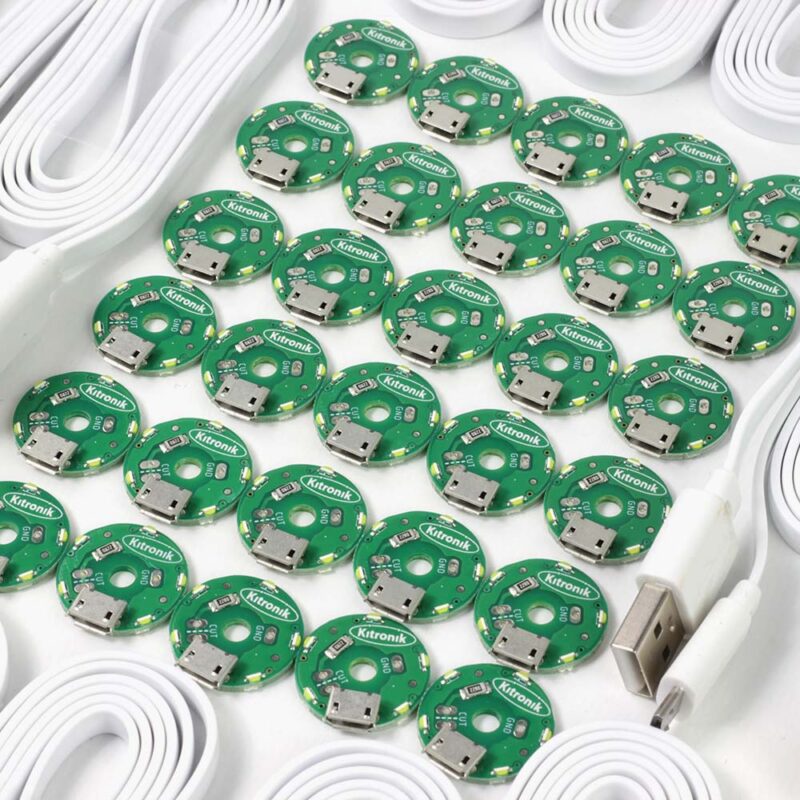 Round Side Illuminated LED Modules and USB Power Leads (30 Pack) - Image 3