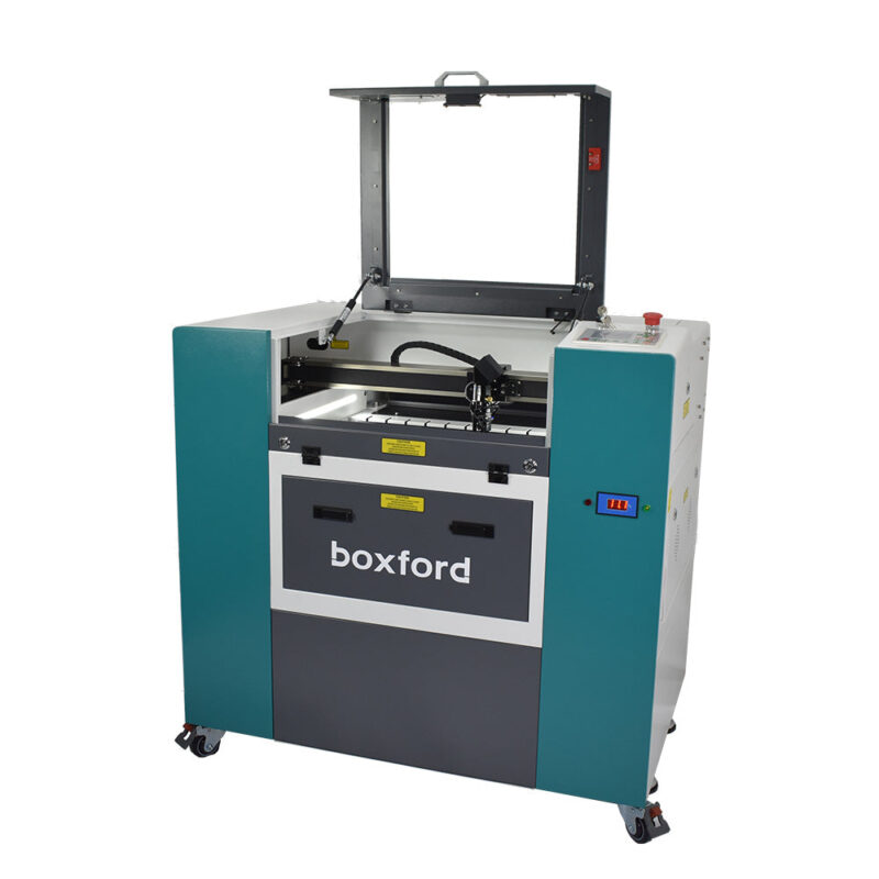 BGL350 50W 500mm x 300mm Bed Laser with the lid open