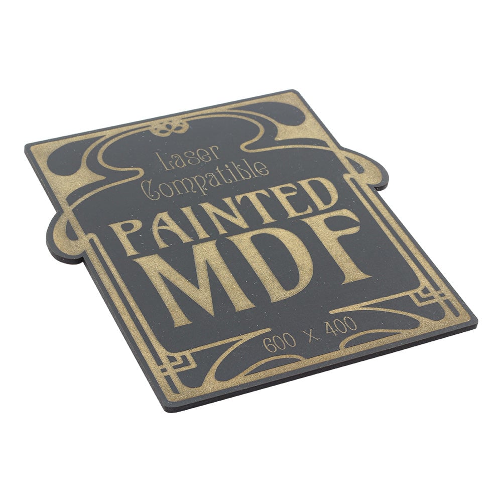 3mm Laser Compatible Black Painted MDF, 800mm x 600mm sheet - Image 2