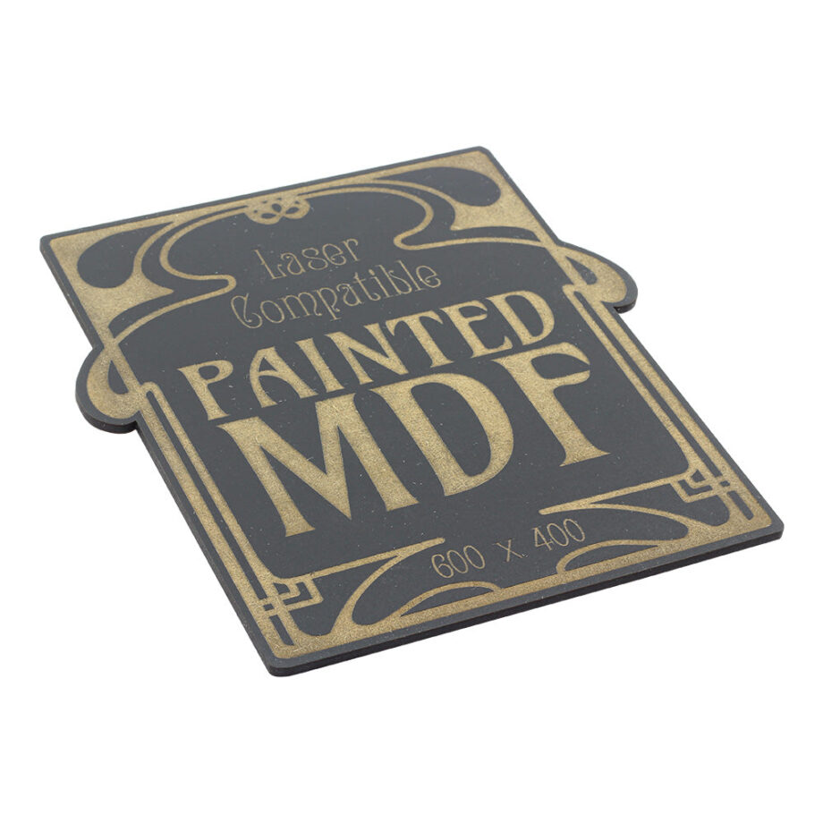 3mm Laser Compatible Black Painted MDF, 400mm x 400mm sheet - Kitronik