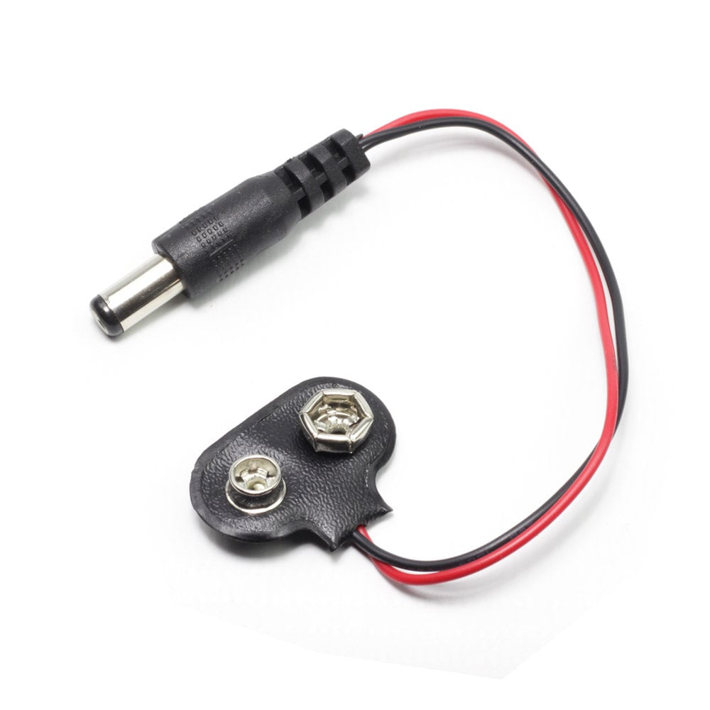 9V PP3 Battery Clip Lead to 2.1mm DC Connector
