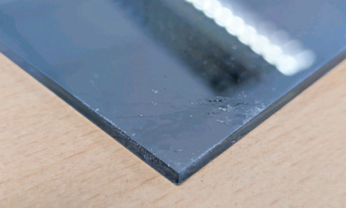 Damage from superglue on front