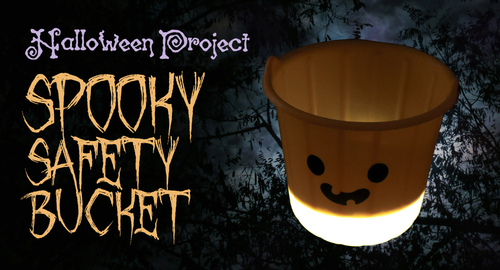 Glow big and go Home Safely: Glowing Halloween Bucket Make
