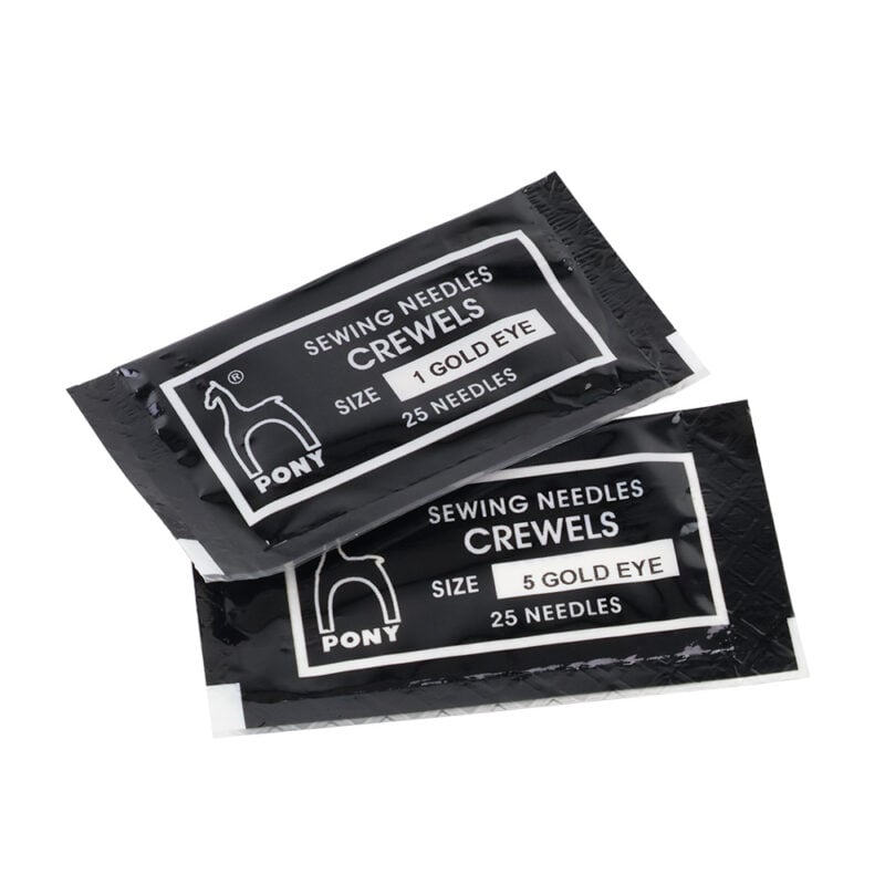 Pony Crewels Gold Eye Embroidery Needles , pack of 25