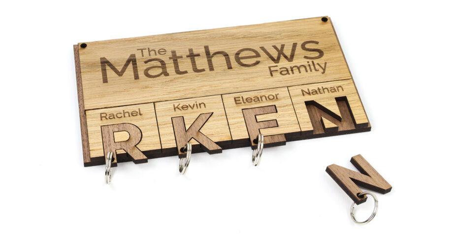 Veneered MDF Custom Wall-Mounted Key Holders Making Guide - Kitronik