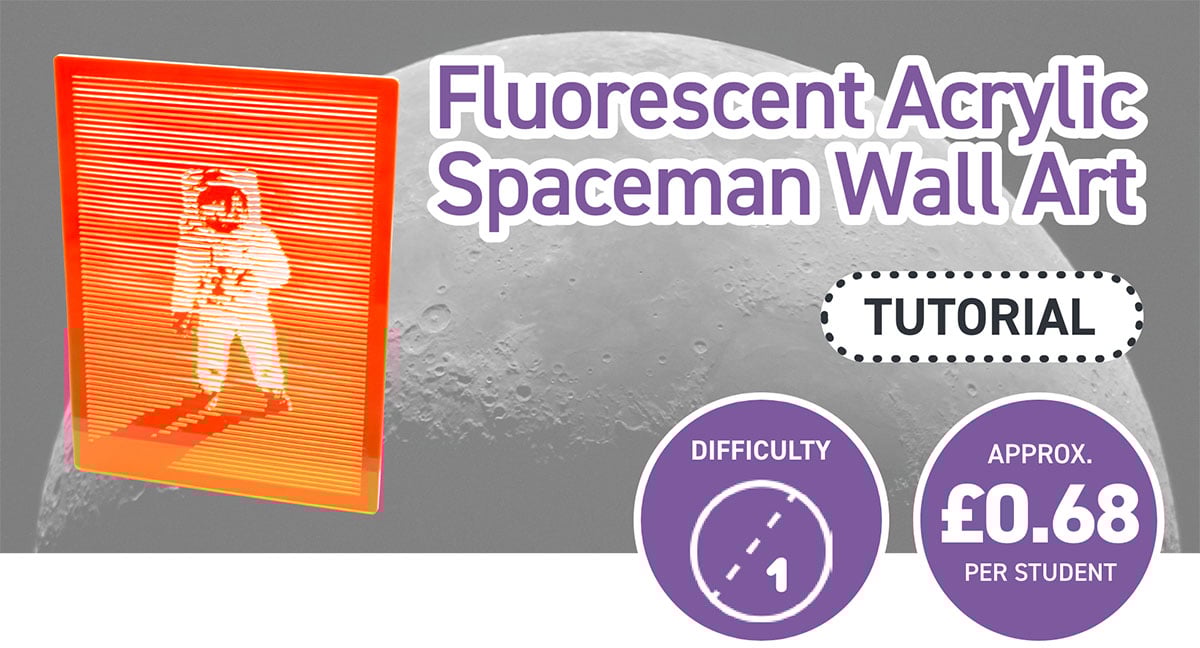 How to make Fluorescent Acrylic Astronaut Wall Art