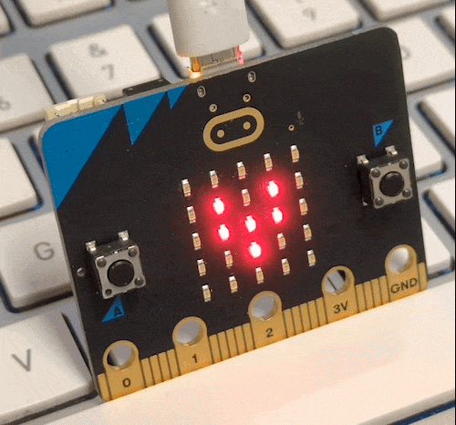 Right step image  micro:bit python editor