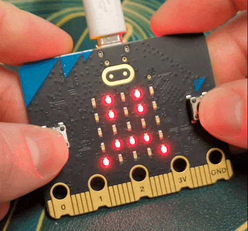 Right step image  micro:bit python editor