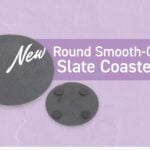 new round smooth cut slate coasters hero image