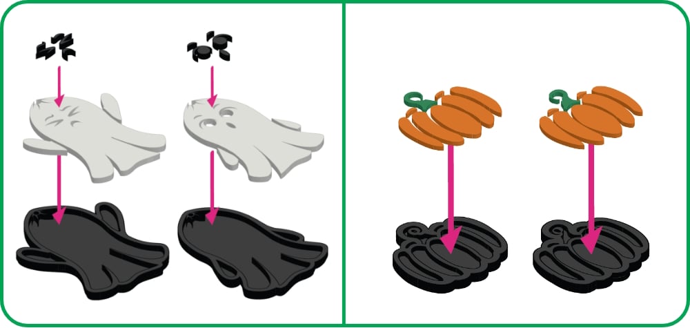 step 4 halloween earrings with value acrylic a classroom ready raser cutting project