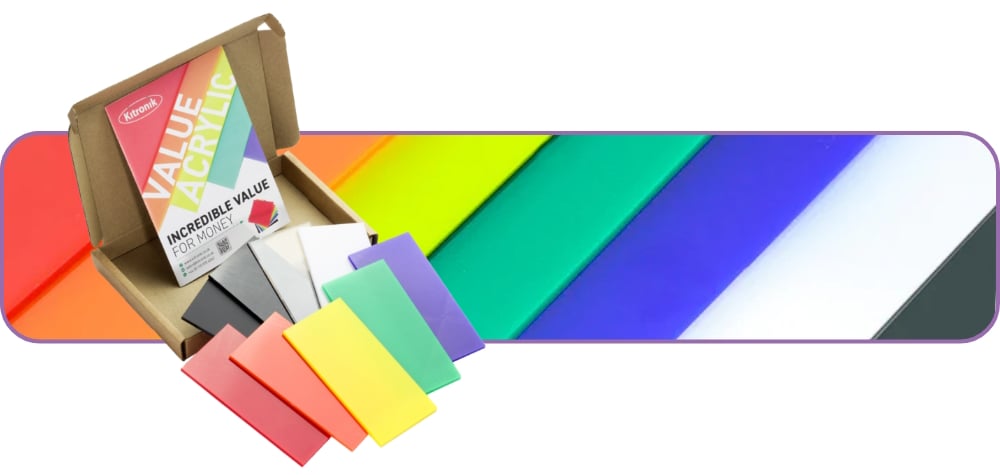 value acrylic sample pack of all of the colours